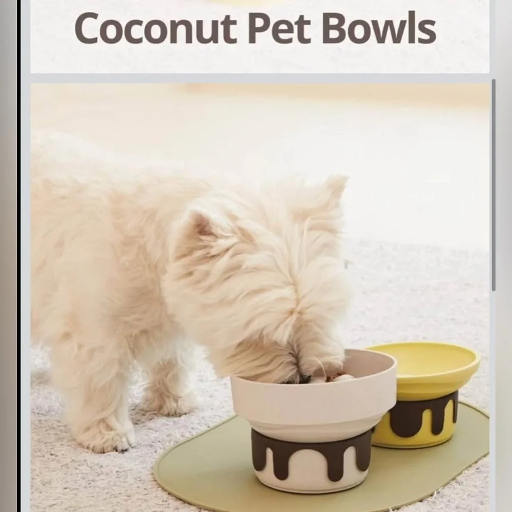 Coconut pet friendly ceramic food/water bowls